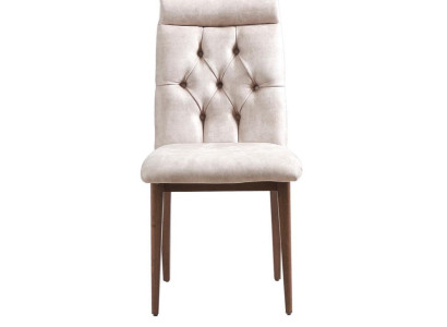 White Ivory Chesterfield Chair Luxury Dining chairs Stylish upholstered chair
