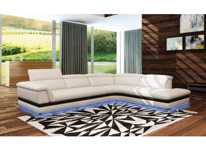 Leather sofa Couch Living landscape Corner sofa Corner Suite Design Modern Sofa 5130