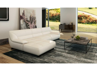 Leather sofa Couch Living landscape Corner sofa Corner Suite Design Modern Sofa