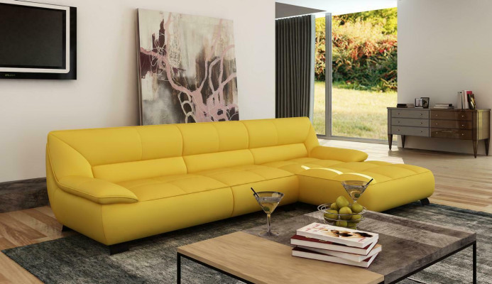 Leather sofa Couch Living landscape Corner sofa Corner Suite Design Modern Sofa