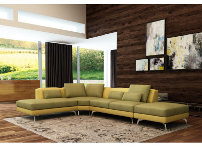 Leather sofa Couch Living landscape Corner sofa Corner Suite Design Modern Sofa 5111