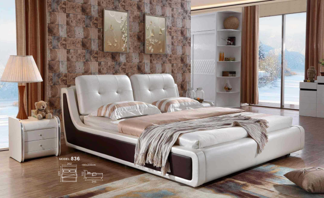 Double bed bed marriage bed design luxury upholstered bed furnishings textile beds