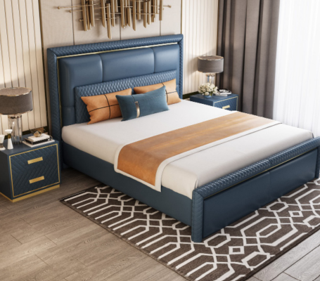Design Bed Bedroom Double bed Beds Hotel Luxury Upholstery Leather