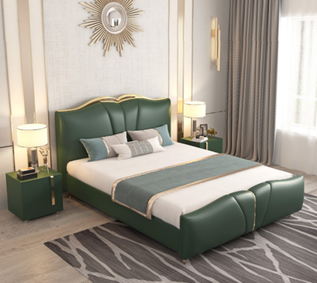 Designer Bed Bedroom Beds Textile Leather Hotel Luxury Upholstery