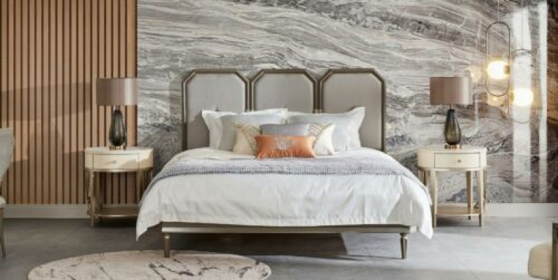 Design Bedroom Solid wood Double Beds Upholstery Bed Furniture 180x200cm