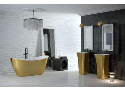 Golden Designer Bathtub Freestanding Luxury Bathtub in Gold Tubs