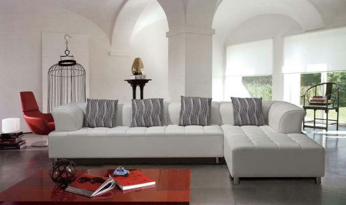 Design Upholstery Couch Living landscape Corner sofa Upholstery Seat Suite Sofa L-shape