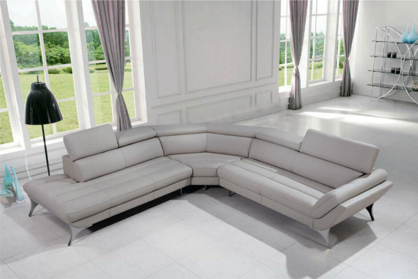 Leather sofa Couch Living landscape Corner sofa Corner Suite Design Modern Sofa 1541