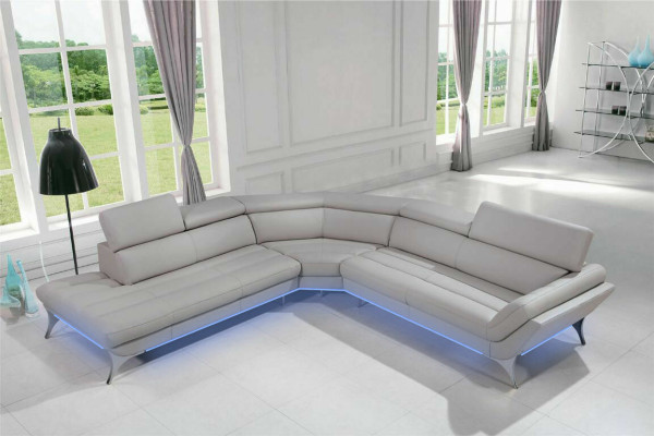 Leather sofa Couch Living landscape Corner sofa Corner Suite Design Modern Sofa 1541