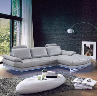 Leather sofa Couch Living landscape Corner sofa Corner Suite Design Modern Sofa 1508