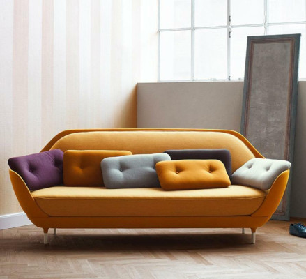 Sofa Living landscape Relax Seat Design Couch Lounge Fabric Gray Modern Sofas new