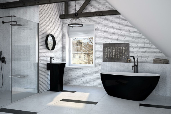 Modern Bathtub Exclusive Freestanding Design Bathtub Bathroom Freestanding Black