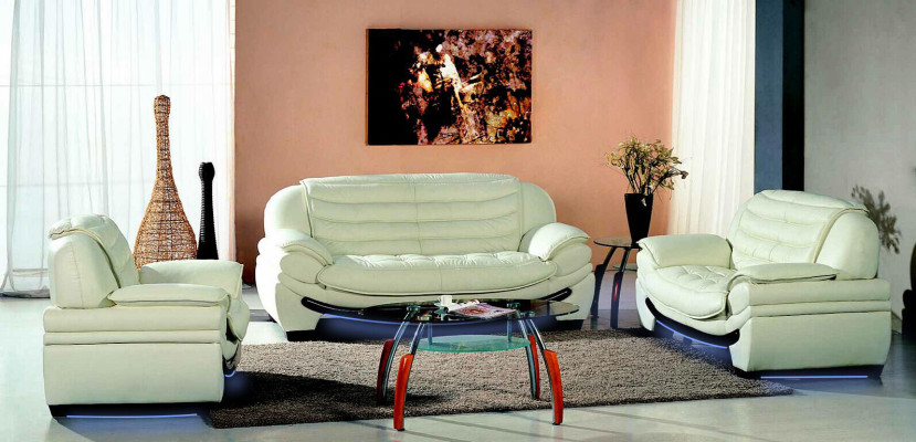 Classic Set Suite 3+2 Seater Leather Sofa Sofa Couch Upholstery Seat Sets