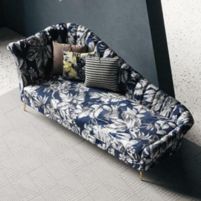 Textile Chaise Lounge Lounger Upholstery Couches Sofa Relax Chaise Lounge Club Furniture new