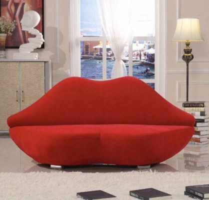 Lips Sofa 2 Seater Upholstery Velvet Modern Relax Seat Luxury Furniture Couch Furniture new