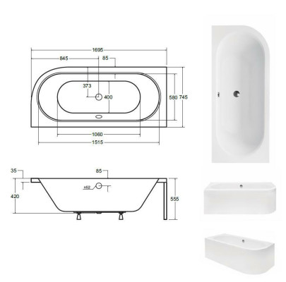 Bathroom Unshaped Corner Bath Tubs White Corner Tub