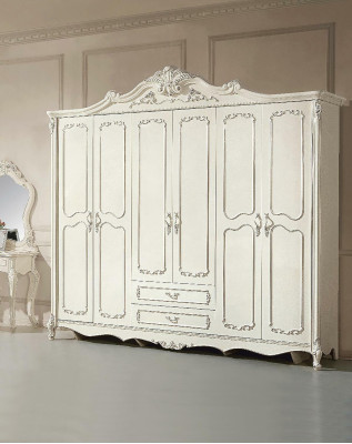 Wardrobe Furniture 6 Doors Wood Wardrobe Bedroom Wall Unit Solid wood