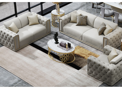 Sofa set 3+2+1 Seater Classic r Couches Living landscape Sofas Upholstery
