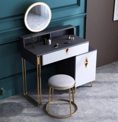 Dressing table Table Bedroom Stool Mirror Youth Modern Style
