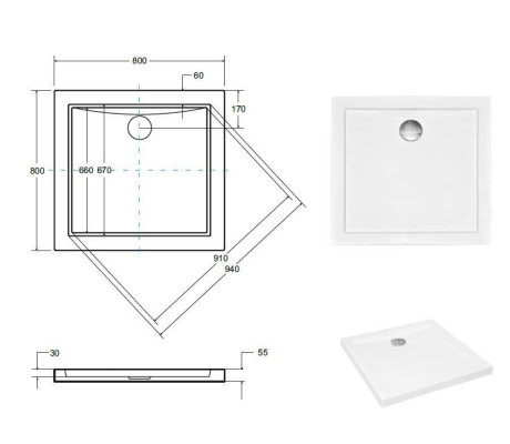 Shower tray shower shower tray acrylic tray shower tray flat