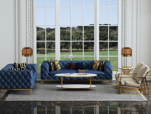 Complete Set Sofa set 3 2 1 1 Seater Luxury Designer 4-piece. leather sofa