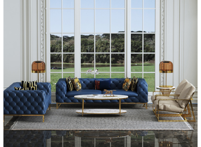 Complete Set Sofa set 3 2 1 1 Seater Luxury Designer 4-piece. leather sofa