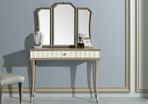 Dressing table with Mirror Luxury Bedroom Console new 2-piece. Solid wood set
