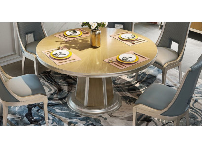 Round Dining table Solid wood Designer Design Living room table Table Dining room