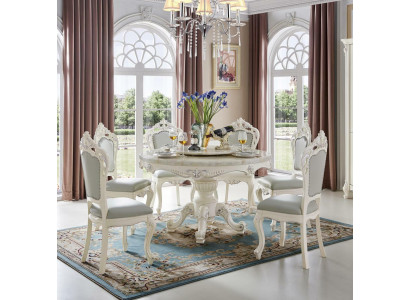 Dining room Chairs Baroque armchairs Classic Dining set 6x Solid wood