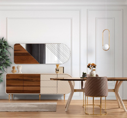 Furnishings Group Luxury Table + 2 Chairs Set 3pcs. Dining table suite dining room