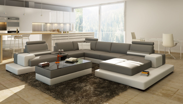 Modern XXL Big Living landscape Sofa Couch Upholstery Corner Sofas Suite