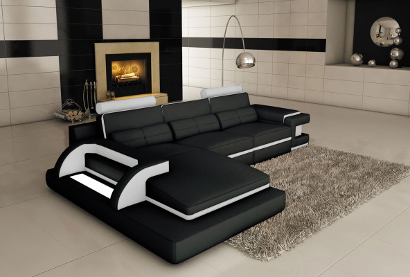 Design Upholstery Corner Leather Sofa Sofa Couch Seat Suite Living landscape