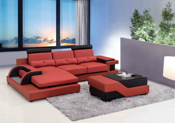 Design Upholstery Corner Leather Sofa Sofa Couch Seat Suite Living landscape