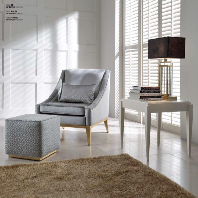 Group Armchair Wing Chair Side table Coffee table Modern Set 2pcs Living room