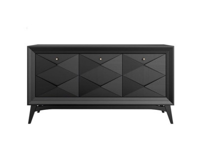 Luxury Chest of drawers Wardrobe Sideboard Gray Classic Chests of drawers Dining room Wardrobe Wood