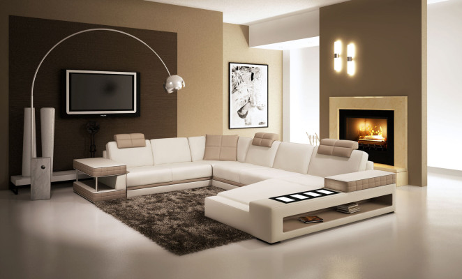 Big XXL Leather Sofa Couch Seat Upholstery U-shape Suite Sofas Leather