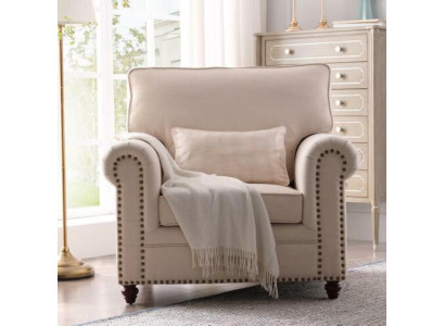 Armchair Fabric Sofa Single Seater Furniture Relax Seat Design Couch Lounge Textile country house