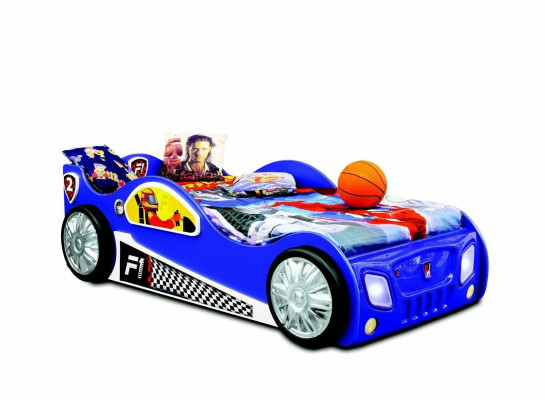 Racing Car Car Bed Children Furniture Sleep Room Child Beds Wood + Mattress