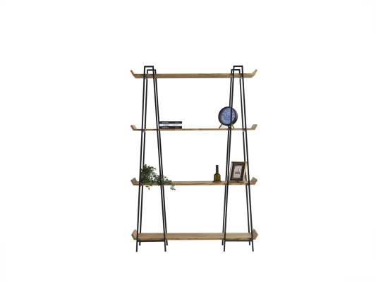 Stylish and functional bookshelf from wood for the living room