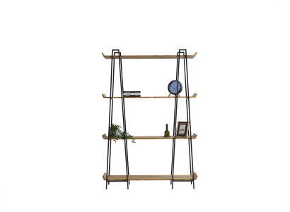 Stylish and functional bookshelf from wood for the living room