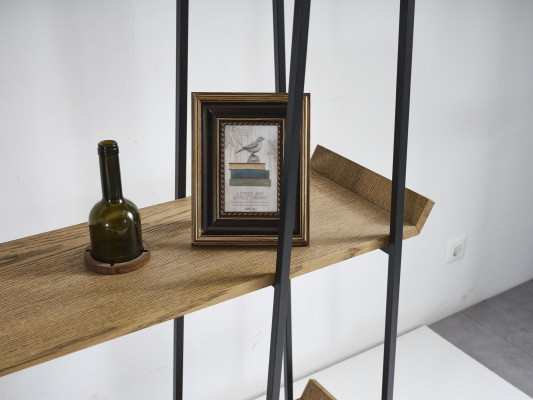 Stylish and functional bookshelf from wood for the living room