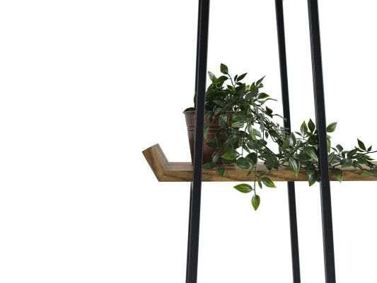 Stylish and functional bookshelf from wood for the living room