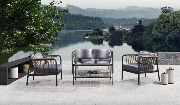 Armchair Design Seater Luxury Gray Textile Seater Luxury Upholstery Furniture Design