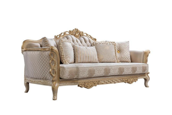 Chesterfield Baroque Couch Classic Living room Furniture Complete Set 5pcs