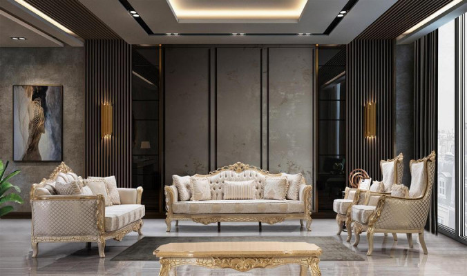 Sofa set 3+1 Sofa Armchair Living room Luxury Sofa Set Textile new