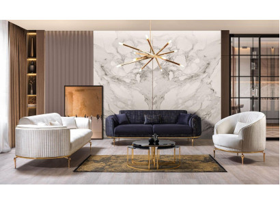 Sofa set 3+3+1 Seater Suite Sofa Armchair Luxury Sofas Fabric new