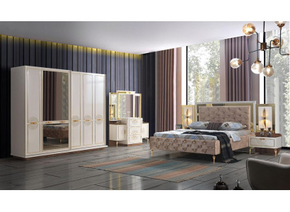 Elegant bedroom set in a luxurious design with magnificent patterns