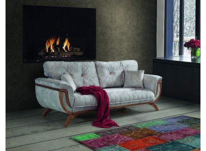 Living room Sofa 3 Seater Designer Couch Upholstery Sofas Fabric Textile new