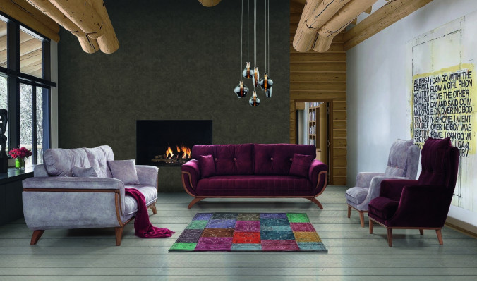 Living room Sofa 3 Seater Designer Couch Upholstery Sofas Fabric Textile new
