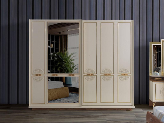 Bedroom Wardrobe Luxury Wood Modern Design Furniture White new